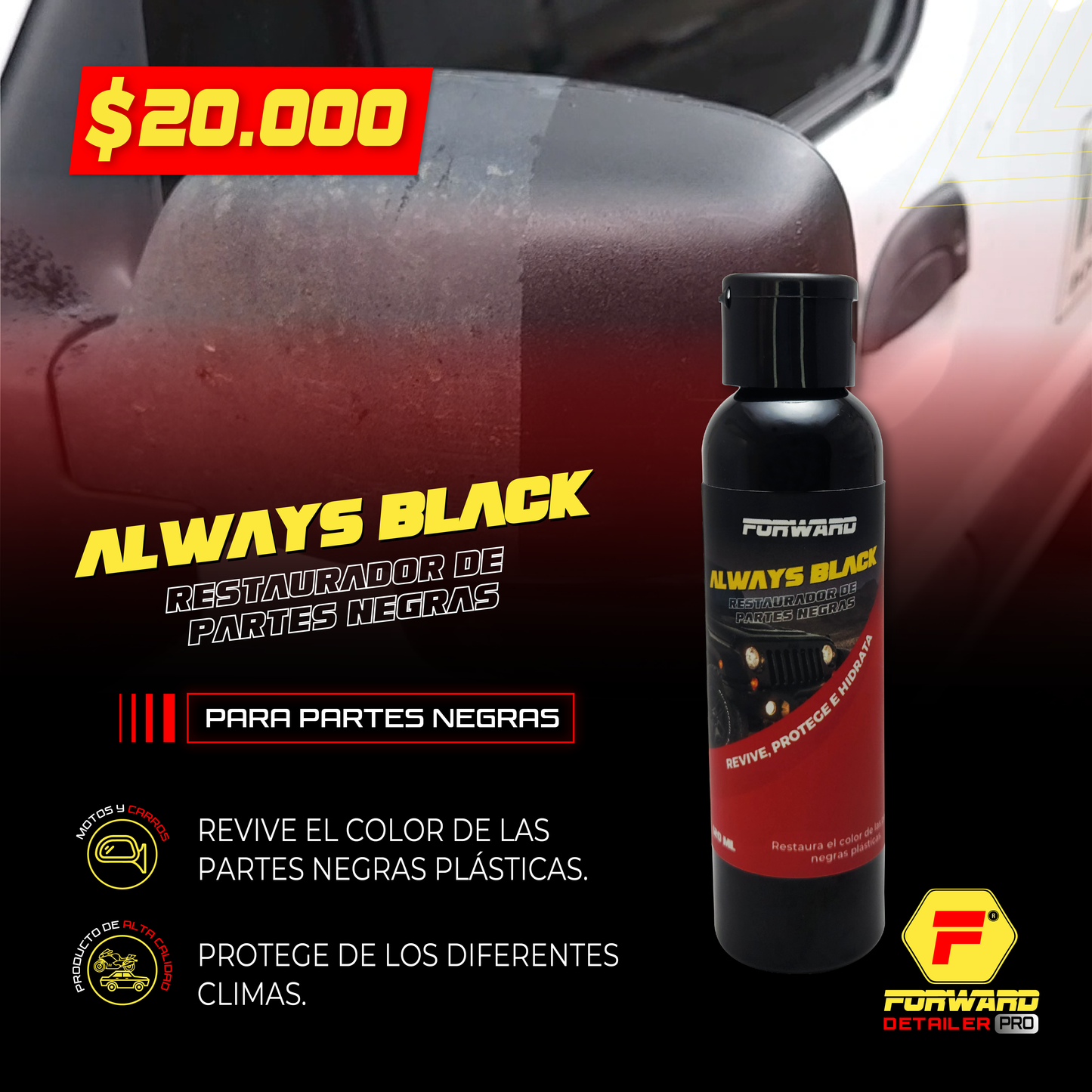 RESTAURADOR DE PARTES NEGRAS - ALWAYS BLACK 120ML