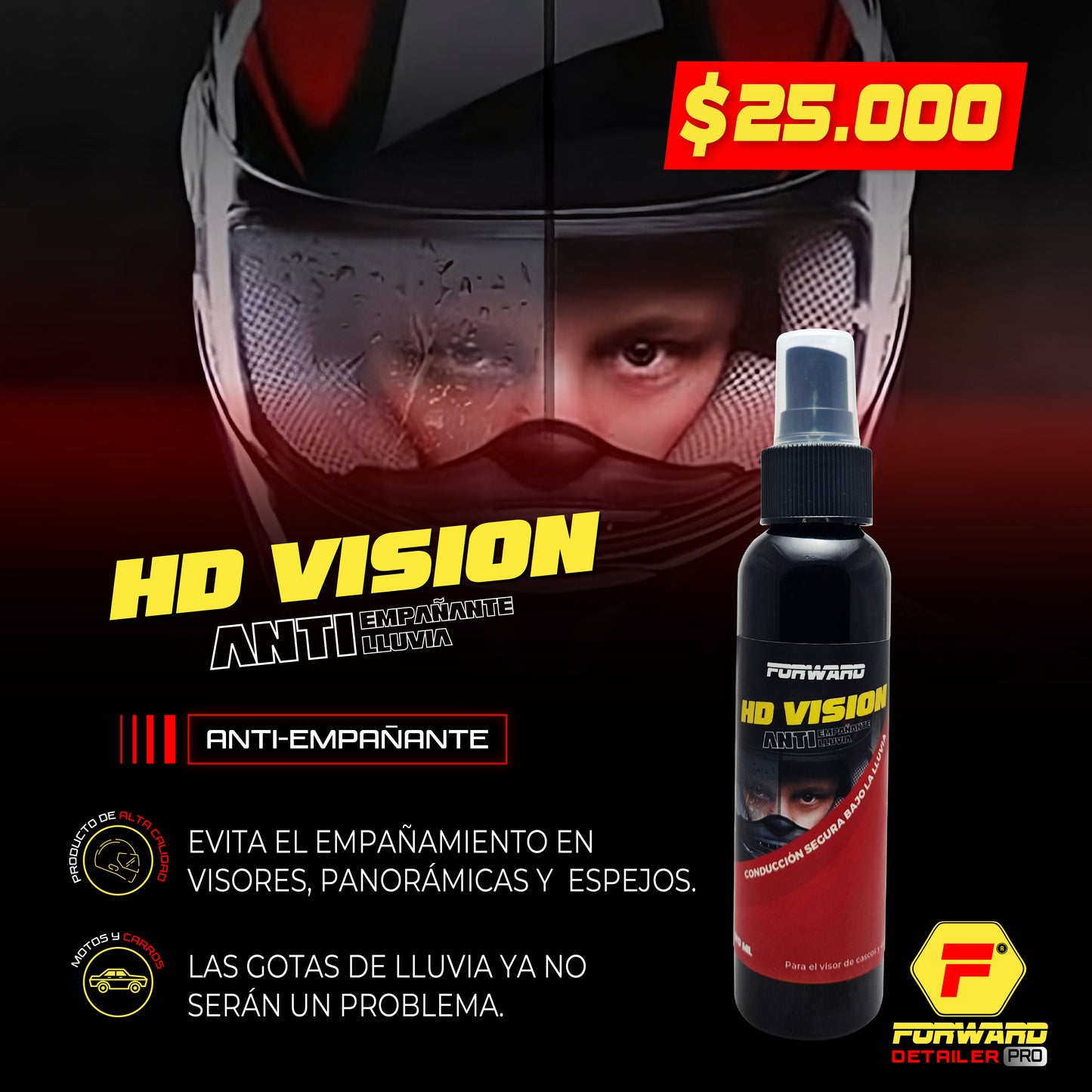 ANTIEMPAÑANTE | ANTI LLUVIA - HD VISION MOTO