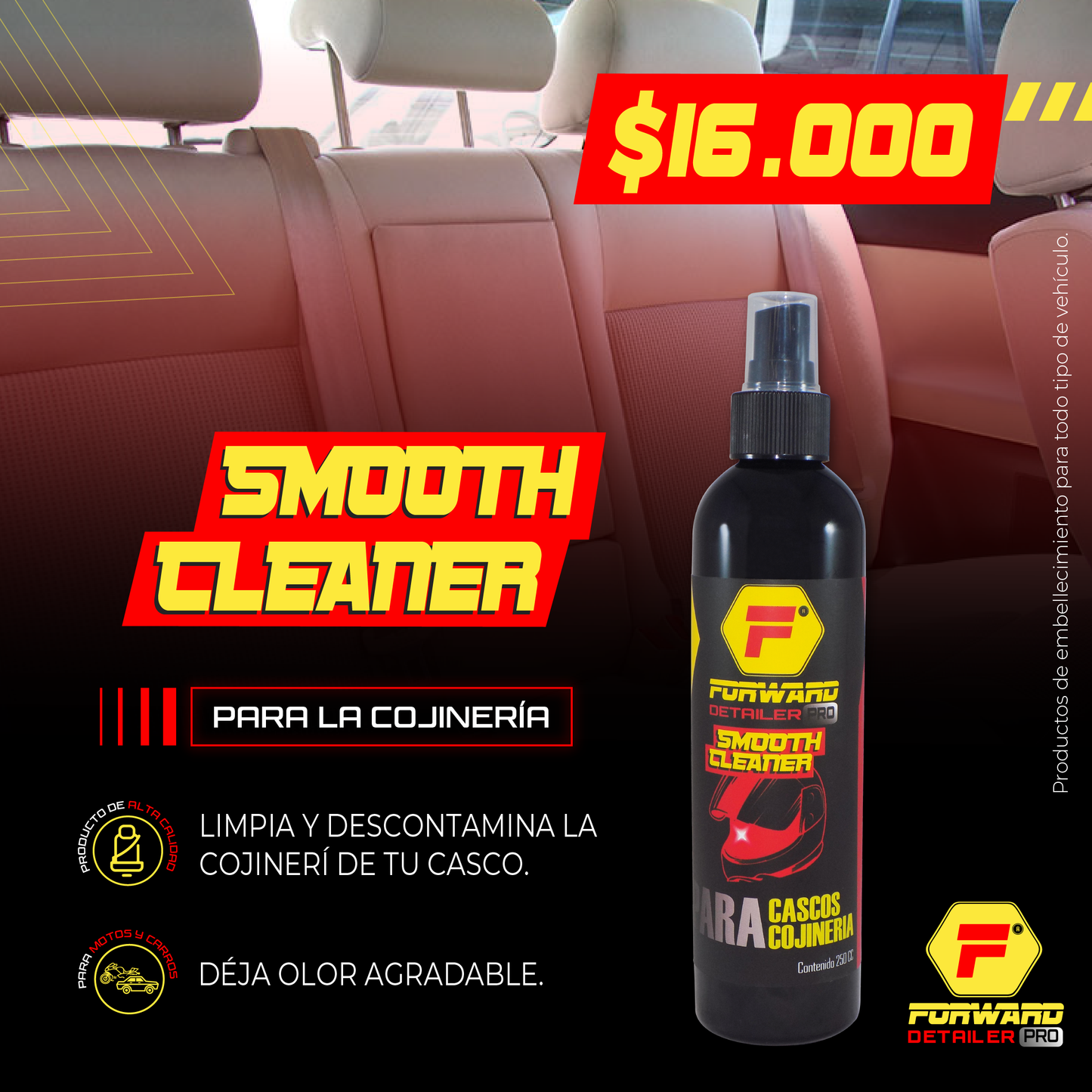 LIMPIADOR DE CASCOS Y COJINERÍA - SMOOTH CLEANER