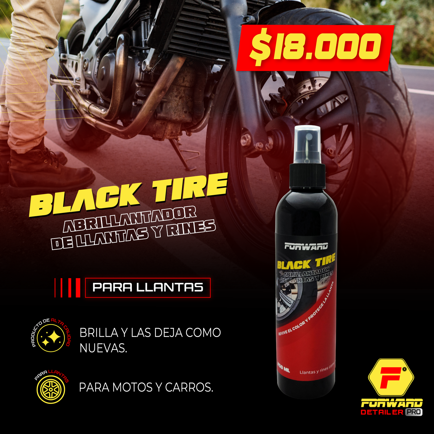 ABRILLANTADOR DE RINES Y LLANTAS - BLACK TIRE
