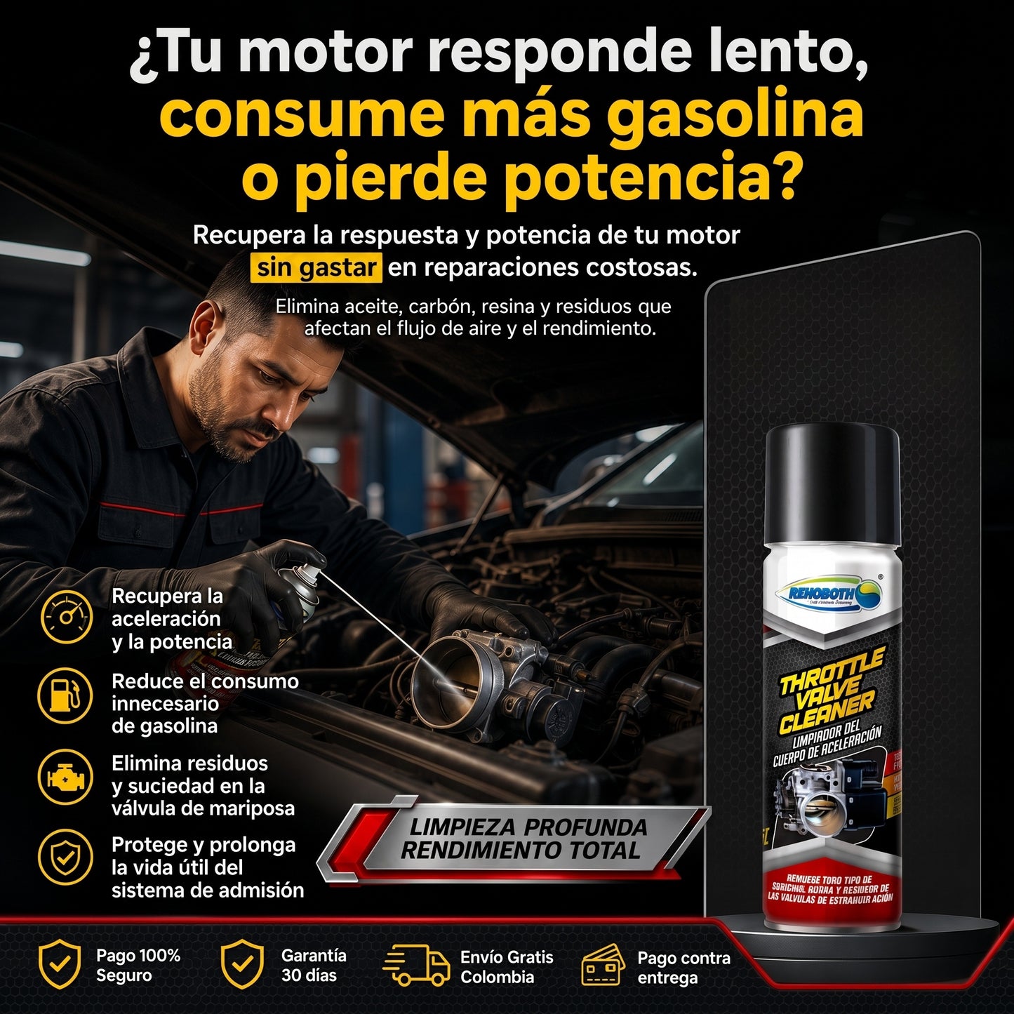 Limpiador de Cuerpo de Aceleracion Mariposa por 250 mL