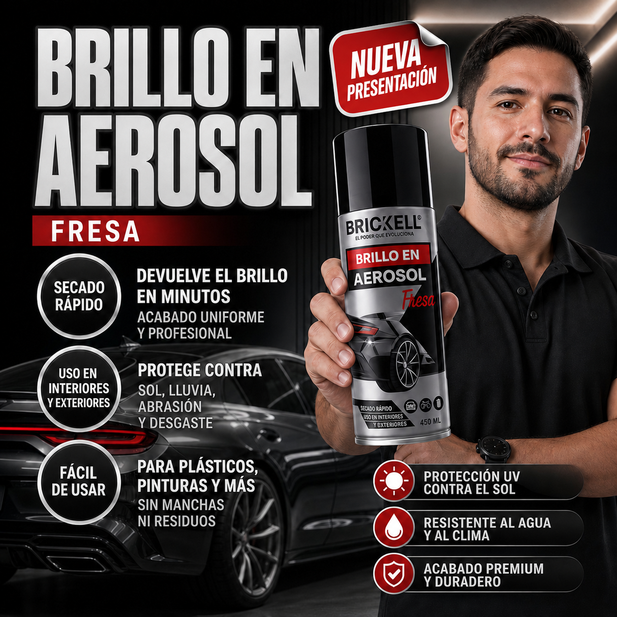 BRILLO EN AEROSOL - NUEVA PRESENTACIÓN.